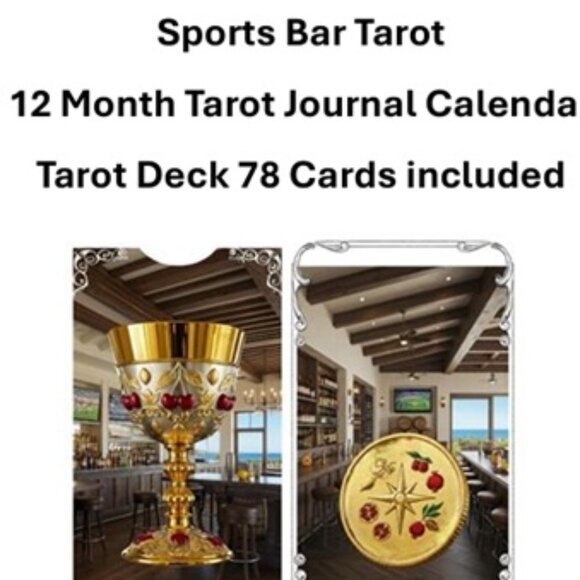 Tarot Victorian Gothic Beach Days 12 Month Undated Calendar Tarot Journal - Picture 4 of 5